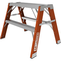 Buildman™ Step-up Workbench, 2' H x 33.5" W x 25.75" D, 300 lbs. Capacity, Fibreglass VD699 | OSI Industrial Sales