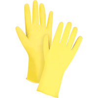 Canary Yellow Chemical-Resistant Gloves, Size 7, 12" L, Latex, Flock-Lined Inner Lining, 15-mil SHF670 | OSI Industrial Sales