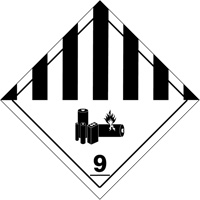 DOT Hazardous Material Handling Labels, 4" L x 4" W, Black on White SGQ530 | OSI Industrial Sales
