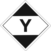 "Y" Limited Quantity Air Shipping Labels, 4" L x 4" W, Black on White SGQ531 | OSI Industrial Sales