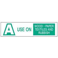 "A Use on Wood Paper Textiles and Rubbish" Labels, 6" L x 1-1/2" W, Green on White SY238 | OSI Industrial Sales