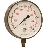 Contractor Pressure Gauge, 4-1/2" , 0 - 100 psi, Bottom Mount, Analogue YB900 | OSI Industrial Sales